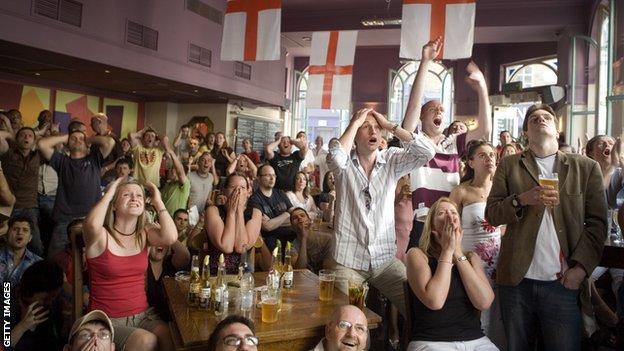 England fans in a London pub in 2006