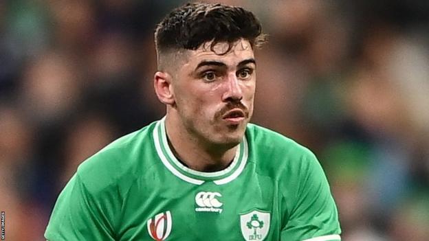 Jimmy O'Brien in World Cup action for Ireland