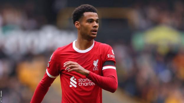 Cody Gakpo playing for Liverpool
