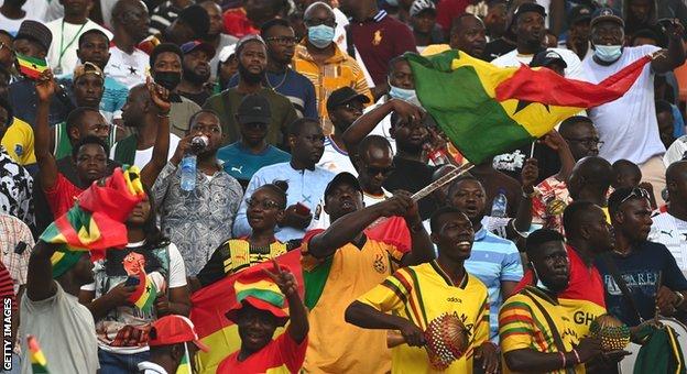 Ghana fans during a match against Nigeria