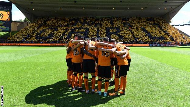 Wolves fans spell out Carl Ikeme's name in a tribute at Molineux