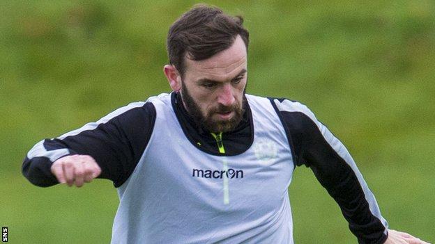 James McFadden in training with Motherwell