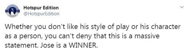 Whether you don't like his style of play or his character as a person, you can't deny that this is a massive statement. Jose is a WINNER.