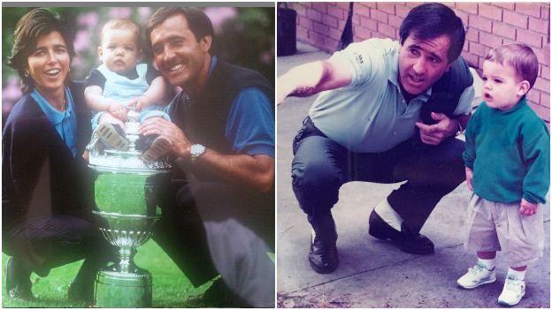 Seve Ballesteros with son Javier