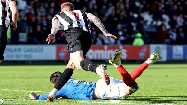 Ianis Hagi is tripped to win Rangers a penalty against St Mirren