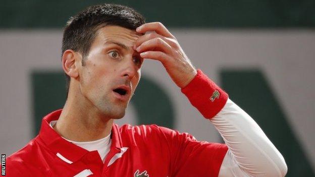 Novak Djokovic looked shocked at Rafael Nadal's level