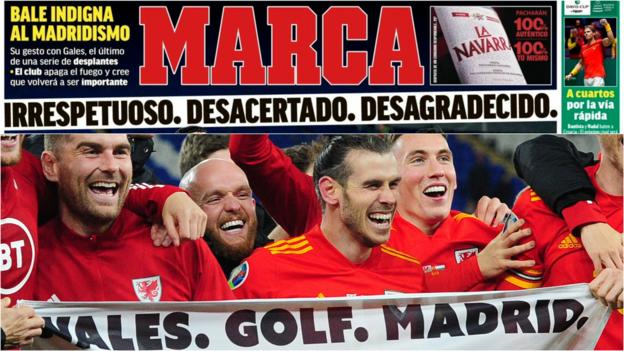 Gareth Bale: 'Disrespectful, misguided, ungrateful'