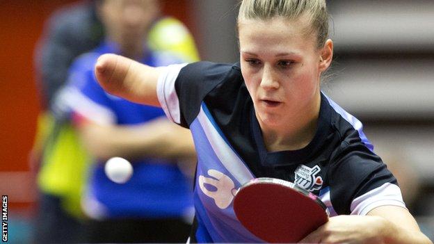 Polish table tennis player Natalia Partyka