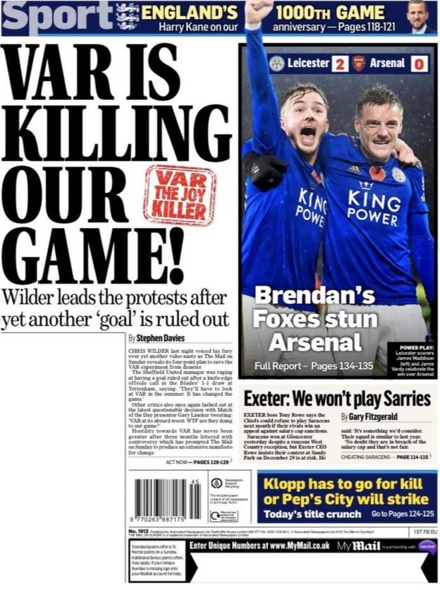 Sunday's back pages - BBC Sport