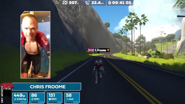 Kevin Pietersen in virtual bike race 