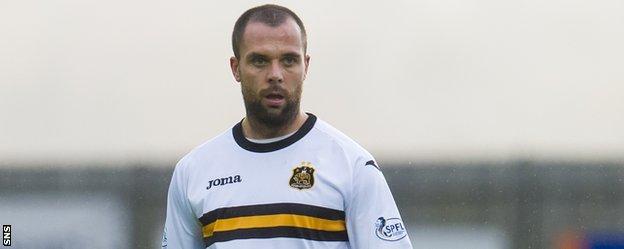 Chris Turner in action for Dumbarton