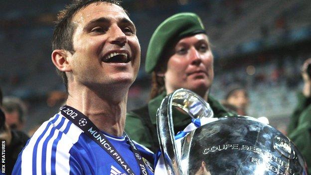 Frank Lampard with the Champions League trophy