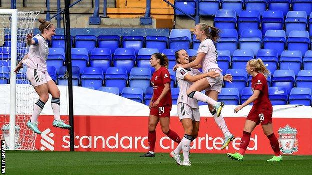 Lia Walti celebrates scoring