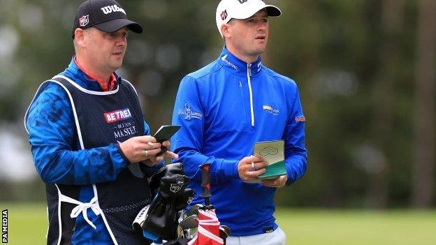 David Law and his caddie
