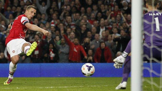 Former Arsenal striker Lukas Podolski