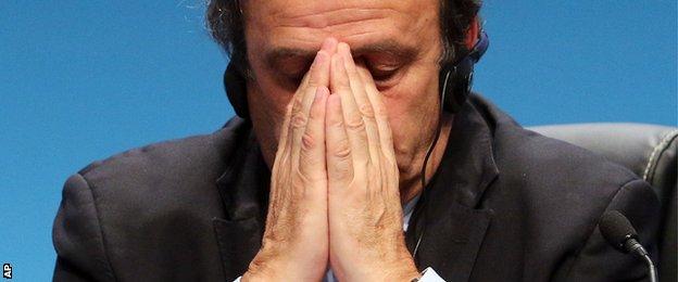 Michel Platini at a recent hearing