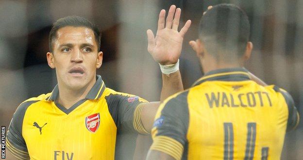 Arsenal duo Alexis Sanchez and Theo Walcott