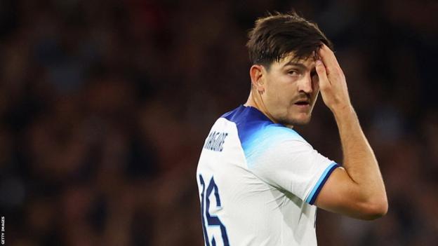 Harry Maguire after scoring an own goal against Scotland