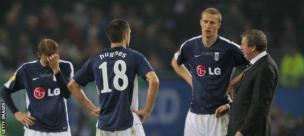 Hangeland and Hodgson after losing the Europa League final