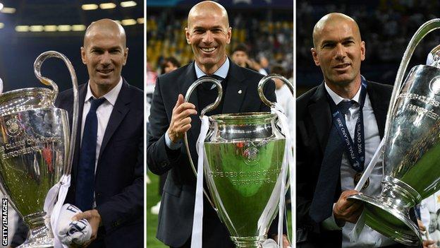 zidane real madrid champions league