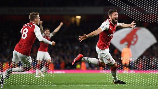 Olivier Giroud scored 73 Premier League goals for Arsenal in 180 appearances