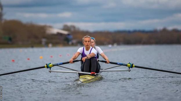 Oonagh Cousins competing for the University of London Boat Club