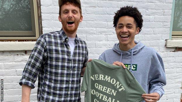 Co-founder Matthew Wolff with Vermont's first signing Oliver Martin