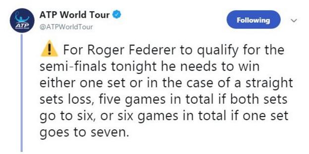The ATP spells out what Roger Federer needs to do against Kevin Anderson