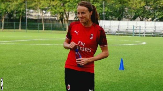 Christy Grimshaw (AC Milan) during AC Milan vs ACF Fiorentina femminile,  Italian football Serie A Women mat - Photo .LiveMedia/Francesco Scaccianoce  Stock Photo - Alamy