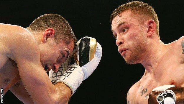 Carl Frampton outpointed Bury's Scott Quigg in a super-bantamweight unification contest in February