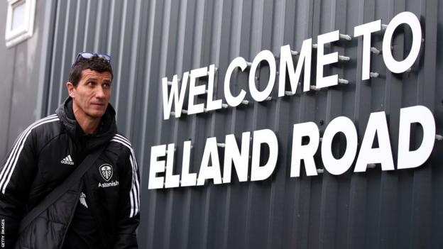 Javi Gracia arrives at Elland Road for the game against Southampton