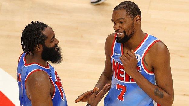 James Harden and Kevin Durant