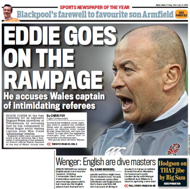 Daily Mail back page on friday