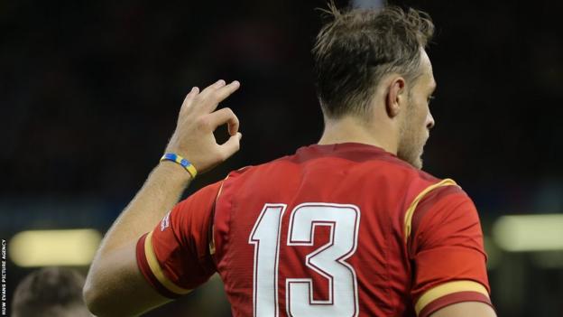 Cory Allen in action for Wales