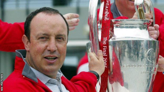 Rafael Benitez during his time in charge of Liverpool