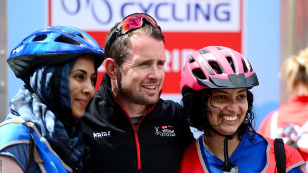 Wales rugby union legend Shane Williams attended the opening 2018 Let's Ride event in Cardiff