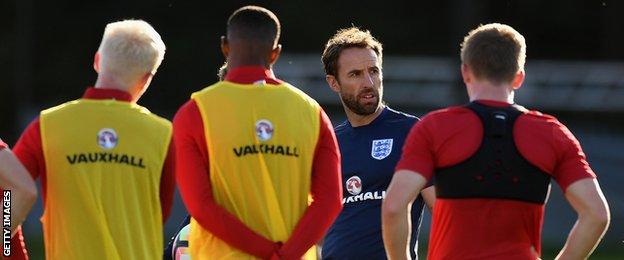 Gareth Southgate (second from left)