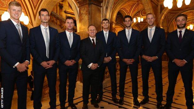 Britain's Davis Cup team (Broady far right)