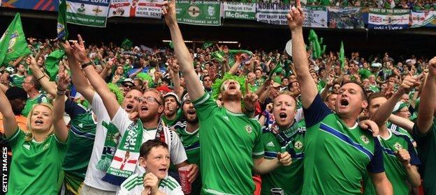 Northern Ireland fans are enjoying watching their team at a first major tournament since 1986