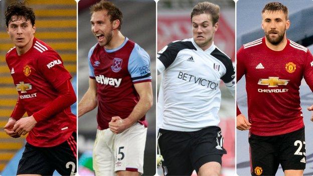 Victor Lindelof, Craig Dawson, Joachim Andersen and Luke Shaw