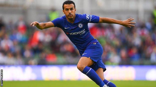Pedro in action for Chelsea
