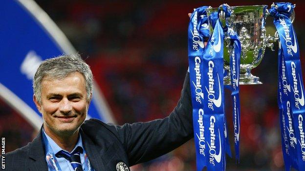 Mourinho has won all three of the League Cup finals he has contested