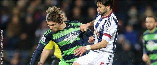 Alberto Paloschi (left) in action agaimnst West Brom