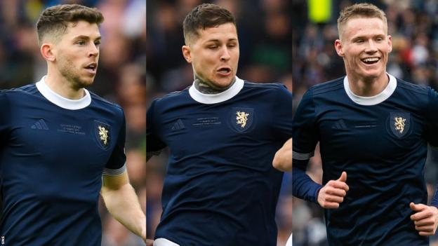 Ryan Christie, Lyndon Dykes and Scott McTominay