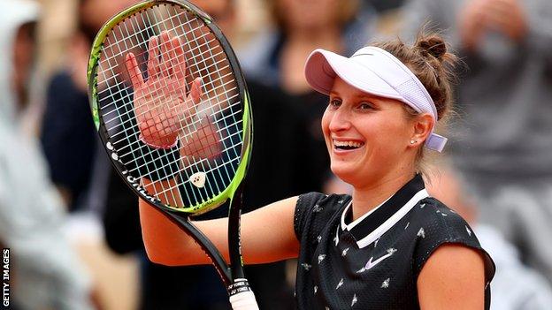 Vondrousova celebrates