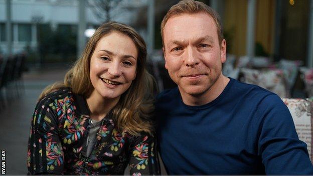 Sir Chris Hoy and Kristina Vogel