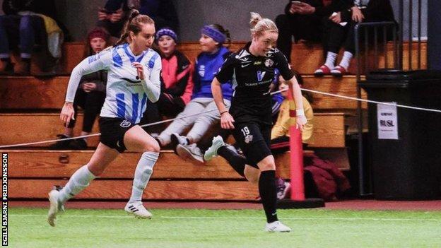 Georgia Stevens in action for Icelandic side Thor KA