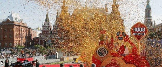 On Friday, Russia marked 1,000 days to the World Cup