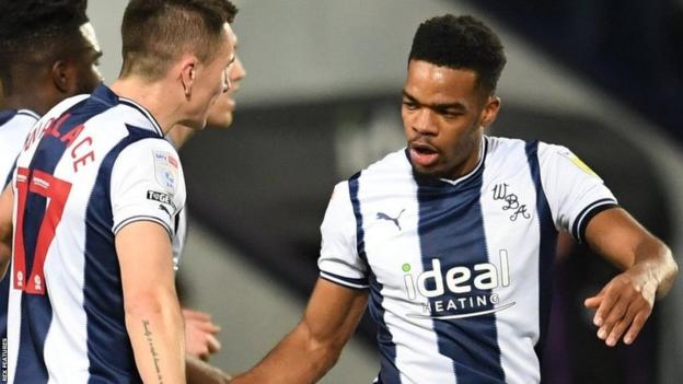 Jed Wallace (left) helped set up West Bromwich Albion team-mate celebrate Grady Diangana's first goal in 10 games