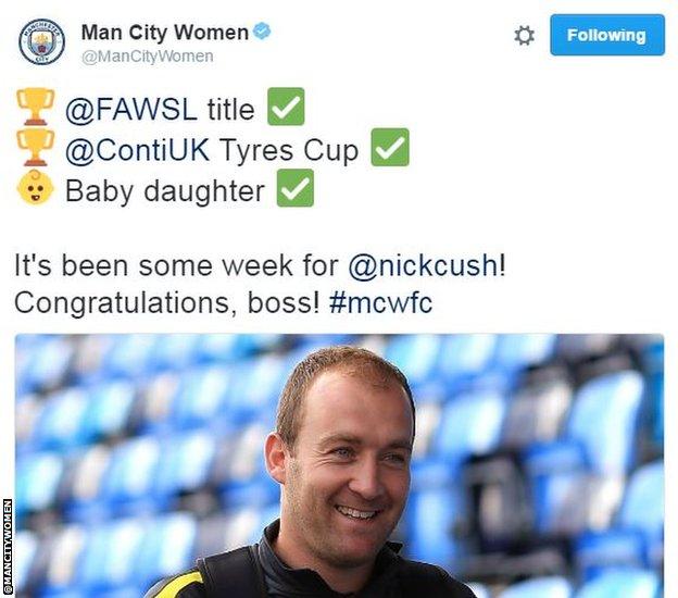 Manchester City women tweet